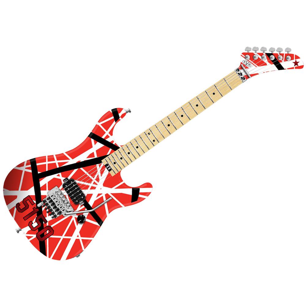 EVH Striped Series 5150 Red with Black and White Stripes