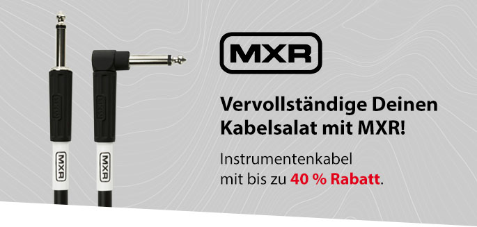 MXR Instrumentenkabel bis zu 40 % reduziert